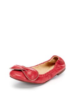 Ruched Leather Ballet Flat by See by Chloe