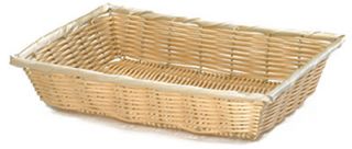 Tablecraft Handwoven Basket, 16 x 11 1/4 x 3 in, Polypropylene Cord, Natural