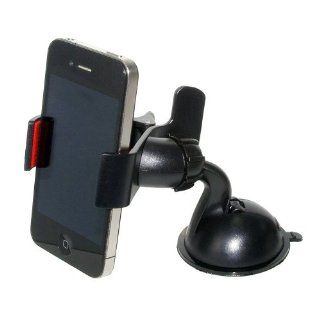 Universal Mobile Cell Phone Device Holder Stand   Car Window Dashboard Mount   iPhone 4 5 Galaxy S3 S4 Lumia GPS   Black Cell Phones & Accessories