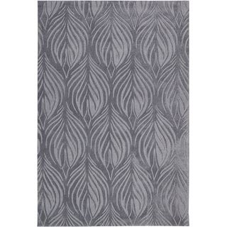 Nourison Hand tufted Contours Slate Polyester Rug (36 X 56)