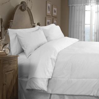 Veratex Grand Luxe Egyptian Cotton Sateen 300 Thread Count 4 piece Comforter Set White Size Twin
