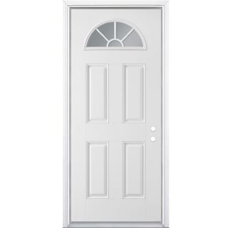 ReliaBilt Fan Lite Prehung Inswing Steel Entry Door (Common 80 in; Actual 36 in x 82.75 in)