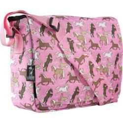 Wildkin Kickstart Messenger Bag Horses In Pink
