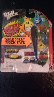 2012 Tech Deck Super Sticky Trick Tape World Industries "Blue & Yellow Pacmen" 