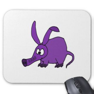 Funny Purple Aardvark Mouse Pads