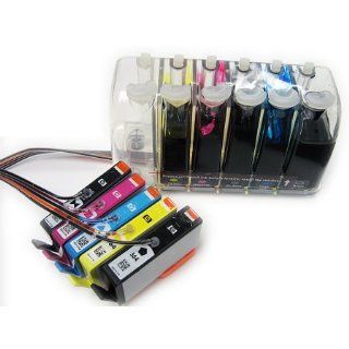 FantasyBuy Continuous Ink System for HP printers with new OEM cartridge and black color pigment ink based that are used in HP 564 cartridge such as Photosmart B8550/C6350/C6380/C6388/D5460/D7560