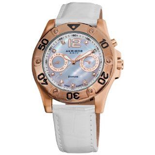 Akribos XXIV Women's AKR483WT Diamond Multi Function Watch Watches