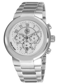 Philip Stein 32AWSS  Watches,Mens White Chronograph Dial Stainless Steel Bracelet, Chronograph Philip Stein Quartz Watches