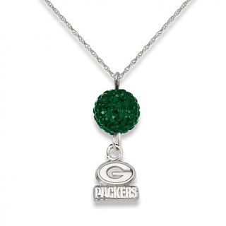 NFL Ladies' Crystal Ovation Sterling Silver 18" Chain Necklace by Logo Art   Ja