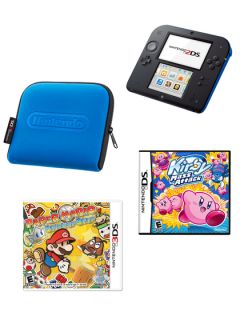 Nintendo 2DS™ with Paper Mario Sticker Star, Kirby Mass Attack and Case by Nintendo