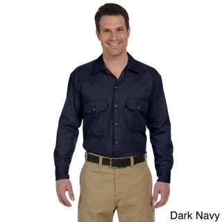 Dickies Mens 5.25 ounce Long sleeve Work Shirt Navy Size XXL