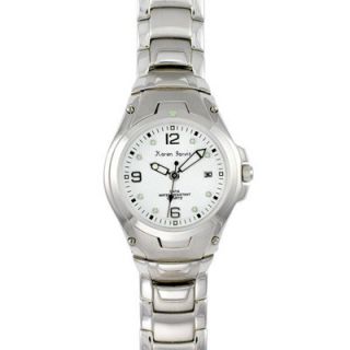 Personalized Ladies Stainless Steel Bracelet Watch with White Dial