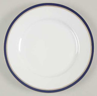 Raynaud Diplomat Blue Dessert Luncheon Plate, Fine China Dinnerware   Menton/Emp