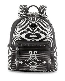 Funky Zebra Small Backpack   MCM