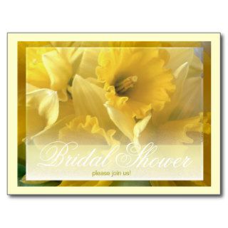 daffodil shower announcement post card