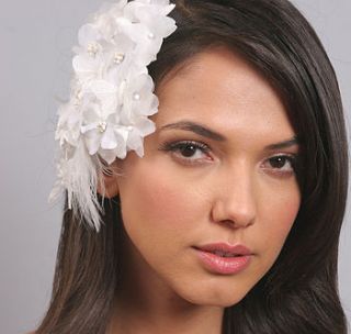 vintage style floral bridal headpiece by aurora rose bridal