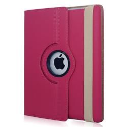 SKQUE Apple iPad 360 Hot Pink Leather Case Tablet PC Accessories