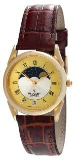 Peugeot Vintage 566M Men's Two tone Moon Phase Leather Watch Watches