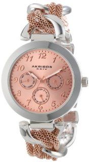 Akribos XXIV Women's AK564TTR Multi Function Mesh Link Bracelet Watch at  Women's Watch store.