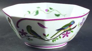 Lynn Chase Parrots Of Paradise 10 Octagonal Vegetable Bowl, Fine China Dinnerwa
