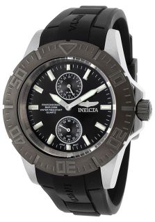 Invicta 14386  Watches,Mens Pro Diver Black Dial Black Polyurethane, Casual Invicta Quartz Watches