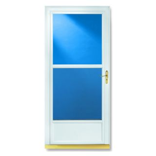 LARSON White Tradewinds Mid View Tempered Glass Storm Door (Common 81 in x 32 in; Actual 80.71 in x 33.56 in)