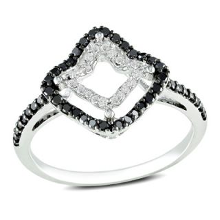CT. T.W. Enhanced Black and White Diamond Fashion Ring in 14K