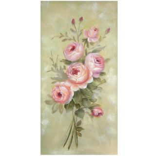 Hand Painted Rustic Roses Canvas (China) Wall Hangings