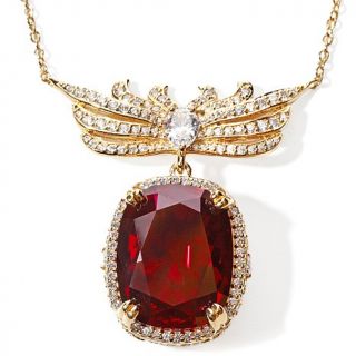 Jean Dousset 33.44ct Absolute™ Cushion Cut Created Gem "Feather" Necklace