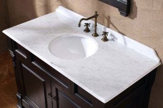 James Martin Furniture Single Top Vanity with Sink, 48 Inch, Carrera White  