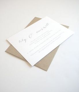 20 something personalised wedding invitation by lola's paperie
