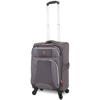 Wenger Monte Leone Grey 20 inch Expandable Carry on Spinner Upright Suitcase