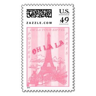 Pink Oh la la Postage Stamp 2