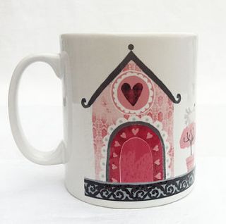 houses mug by pomegranate prints
