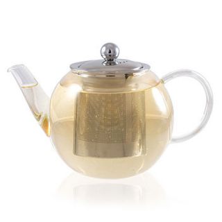 xian glass teapot with metal infuser by the exotic teapot