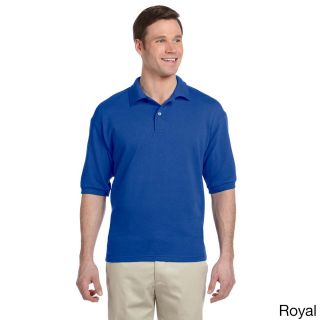 Jerzees Jerzees Mens 50/50 Pique Sport Shirt With Spotshield Blue Size 3XL