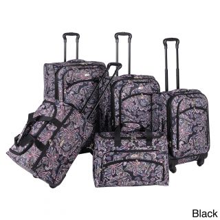 American Flyer Paisley 5 piece Spinner Luggage Set