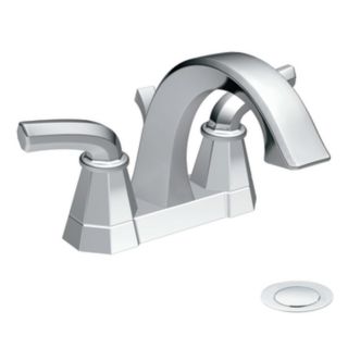 Moen Felicity Chrome 2 Handle 4 in Centerset WaterSense Labeled Bathroom Sink Faucet (Drain Included)