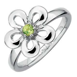 Stackable Expressions™ Polished Flat Petals Peridot Flower Ring in