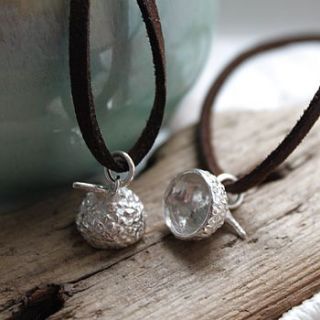 acorn cup pendant   sterling silver by marie walshe jewellery