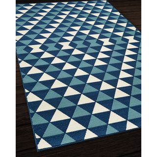 Kaleidoscope Blue Indoor/ Outdoor Rug (710 X 1010)