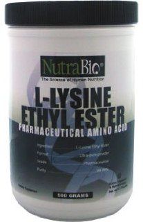NutraBio L Lysine Ethyl Ester Powder   150 Grams Health & Personal Care