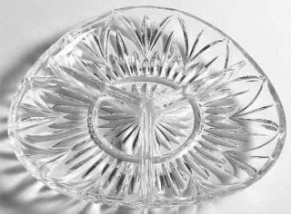 Waterford Saxony 3 Part Relish Dish   Marquis, Clear, Cut, No Trim