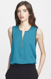 L'AGENCE Contrast Sleeveless Blouse