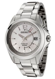 Seiko SKA475P1  Watches,Mens Kinetic Silver Dial Stainless Steel, Casual Seiko Kinetic Watches