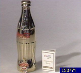 Coca Cola 50th Anniversary of NASCAR Bottle and Pin Set —