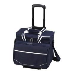 Picnic At Ascot Picnic Cooler For Four/wheeled Cart Navy/white