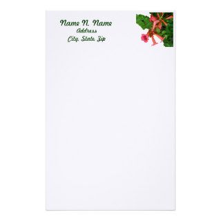Red Trumpet Vine Customized Stationery