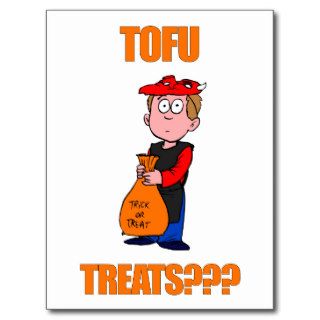 Funny Tofu Halloween Post Cards