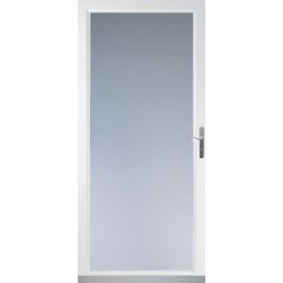 LARSON White Secure Elegance Full View Laminated Security Glass Storm Door (Common 81 in x 32 in; Actual 80 in x 33.62 in)